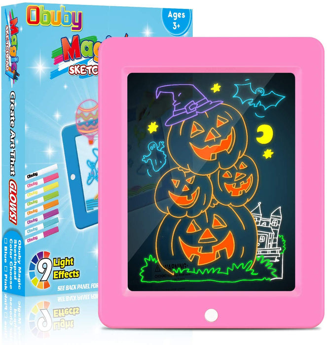 OLIPIZ ENTERPRISE Magic Sketch Drawing Pad, Light Up LED Glow Board, Draw,  Sketch, Create, Doodle, Art, Write, Learning Tablet