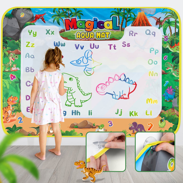 Kids Magic Water Drawing Mat Extra Large Dinosaur Doodle Coloring Writing  Board Painting Montessori Educational Toy Set